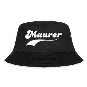 Handwerk Maurer Retro Stil Spruch Maurermeister - Bucket Hat - Schwarz - Vorne - Lela (165cm)
