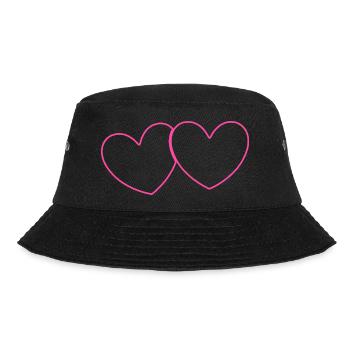 Heart Pink Heart Pink Gift Valentine's Day - Bucket Hat - black - Front - Lela (165cm)