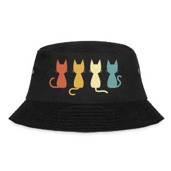 Cadeau d’amoureux de chat rétro coloré minimaliste - Bob - noir - Devant - Lela (165cm)