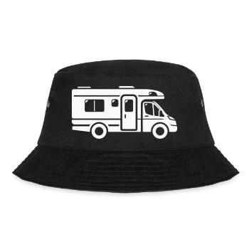 Wohnmobil Camping Kastenwagen Camper Caravan - Bucket Hat - Schwarz - Vorne - Lela (165cm)