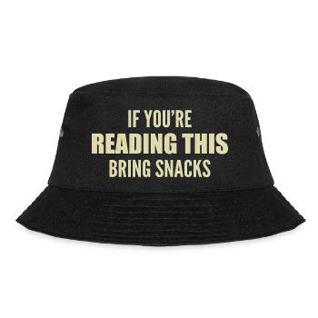 if you're reading this bring snacks - Bucket Hat - black - Front - Lela (165cm)