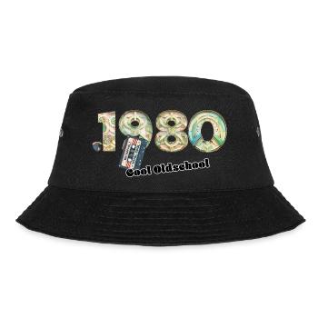1980's Vintage Retro – Cassette – Cool Olds - Bucket Hat - black - Front - Lela (165cm)