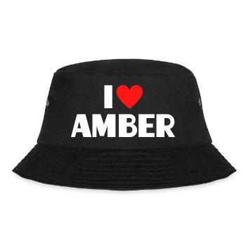 J’adore la déclaration rétro Amber Red Heart - Bob - noir - Devant - Lela (165cm)