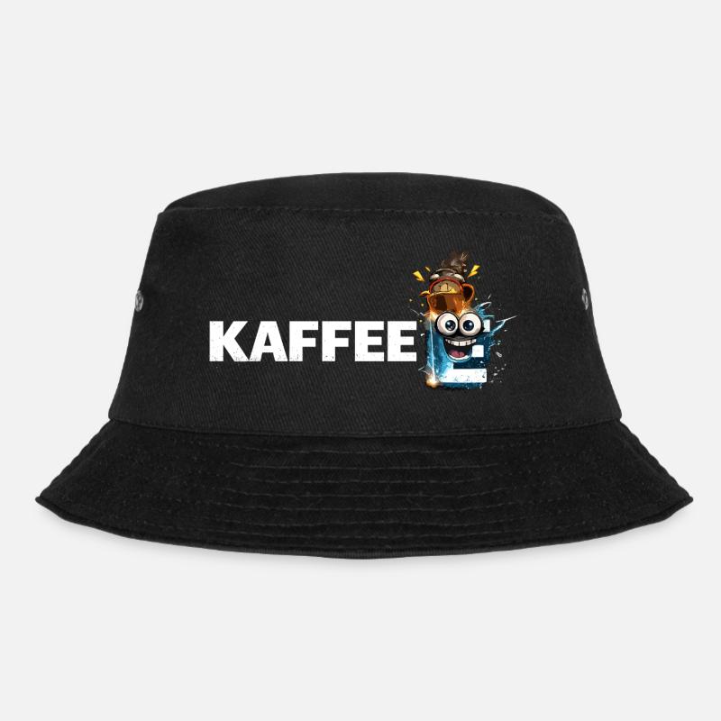 Coffee Mascot Splash - Bucket Hat - black