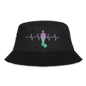 Tischfußball Herzschlag - Bucket Hat - Schwarz - Vorne - Lela (165cm)