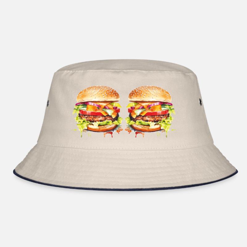 Burger Aquarell-Explosion Bucket Hat