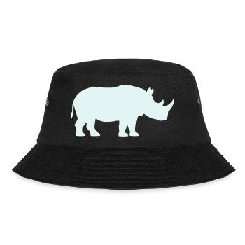 Pastell Rhino Silhouette - Bucket Hat - Schwarz - Vorne - Lela (165cm)
