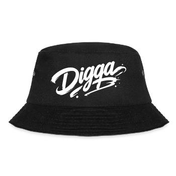 Digga | Cooler Graffiti Spruch | Jugendwort - Bucket Hat - Schwarz - Vorne - Lela (165cm)