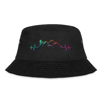 Mountain bikers on the mountain - MTB - Bucket Hat - black - Front - Lela (165cm)