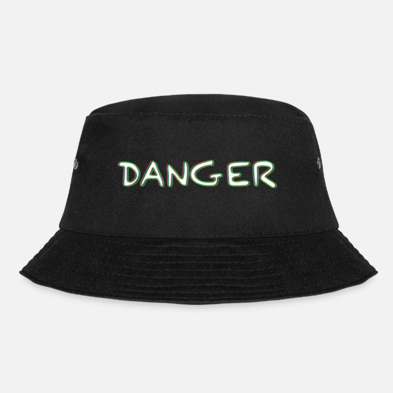Danger Neon Schrift - Bucket Hat - Schwarz