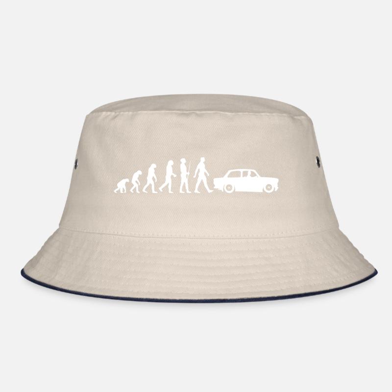 DDR Evolution Trabi, racing cardboard, Ostalgie Ostzone Bucket Hat