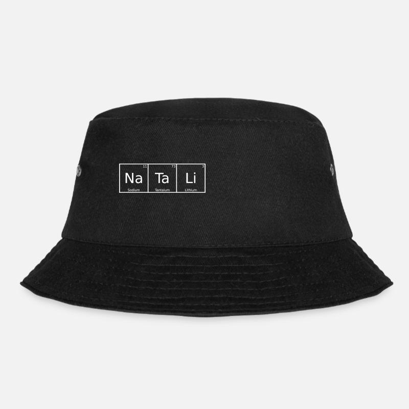 Natali Name First Name Chemistry Periodic Table Elements - Bucket Hat - black