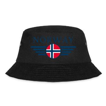 Norwegen Stil Design T-Shirt - Bucket Hat - Schwarz - Vorne - Lela (165cm)
