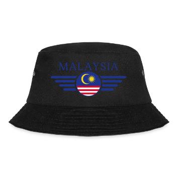 Malaysia Stil Design T-Shirt - Bucket Hat - Schwarz - Vorne - Lela (165cm)