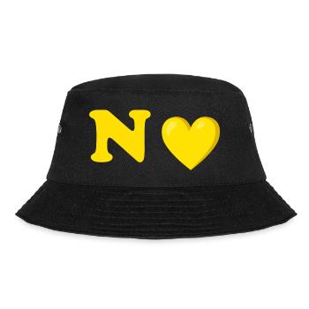 Conception de lettre de coeur jaune - Bob - noir - Devant - Lela (165cm)