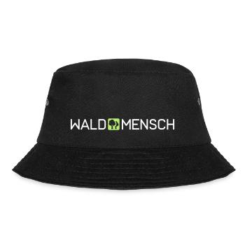 Waldmensch | Wald Bäume Waldbaden Natur Naturliebe - Bucket Hat - Schwarz - Vorne - Lela (165cm)