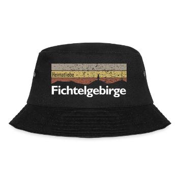 Fichtelgebirge Heimatliebe Fichtelshirt Schneeberg - Bucket Hat - Schwarz - Vorne - Lela (165cm)
