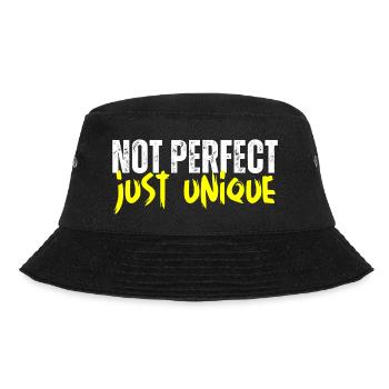 Not perfect - just unique - Bucket Hat - Schwarz - Vorne - Lela (165cm)