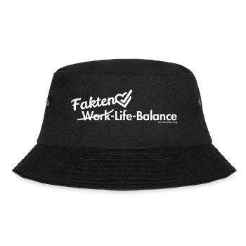 Mimikama Fakten-Life-Balance - Bucket Hat - Schwarz - Vorne - Lela (165cm)