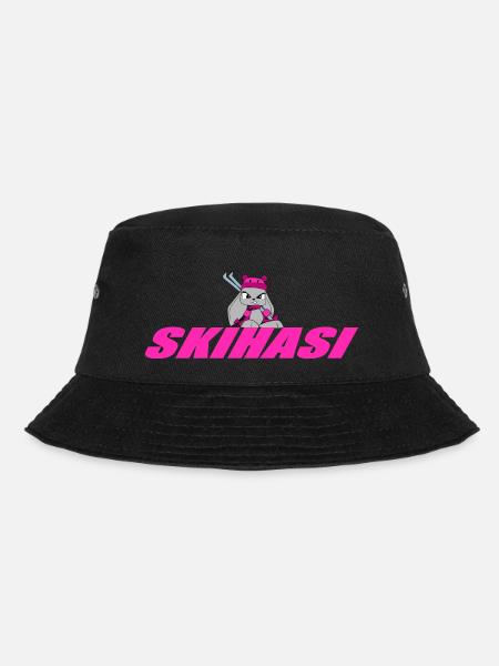 Skihasi lustige Bilder, lustige Sprüche Hasi - Bucket Hat - Schwarz