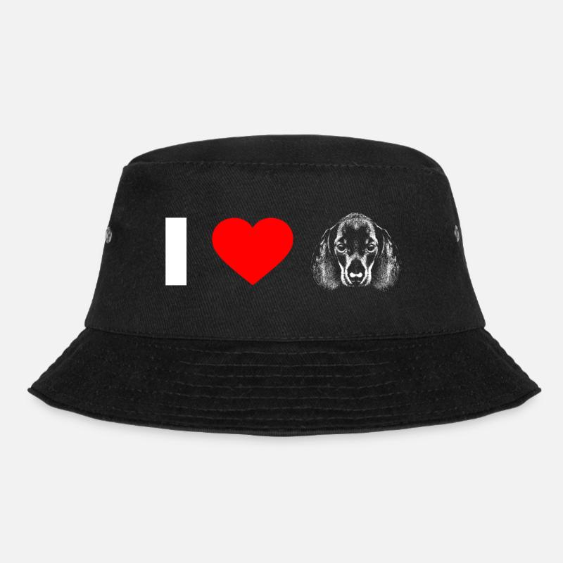 Dackel-Liebe - Bucket Hat - Schwarz