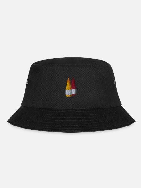 Ketchup et moutarde brodés - Bob - noir