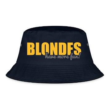 Blondes have more fun! - Bucket Hat - Navy - Vorne