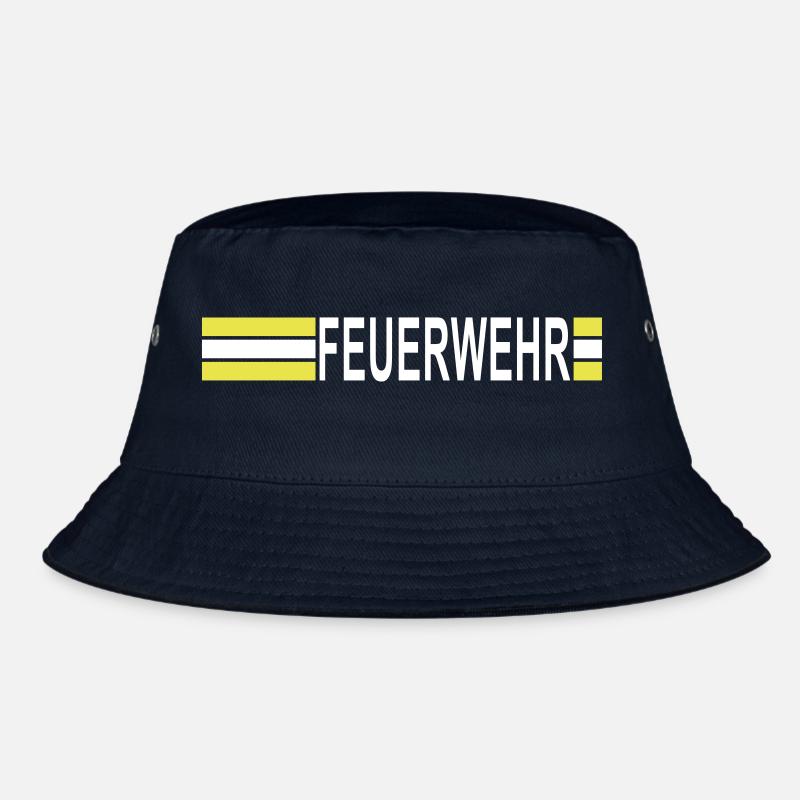 Fire Department logo stripes asymmetrically Bucket Hat