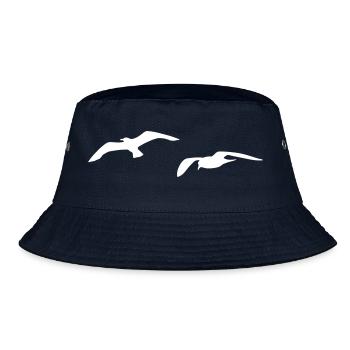 möwe möwen sea gull seagull hafen beach hamburg - Bucket Hat - Navy - Vorne