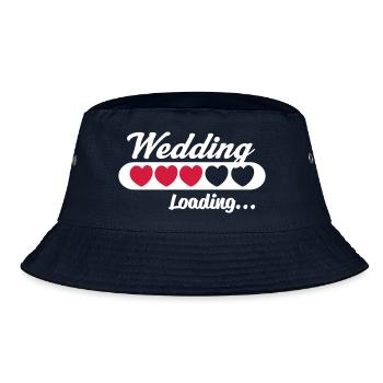 Wedding Loading_v2_heartb - Bucket Hat - Navy - Vorne
