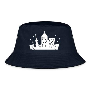 A City Skyline - Bucket Hat - navy - Front