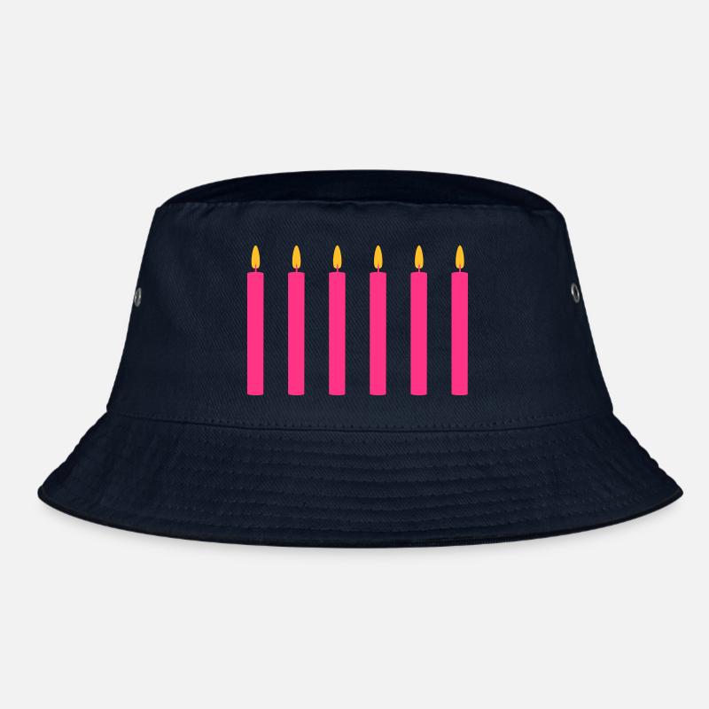 6 candles / / six / / sixth birthday / / sixth Bucket Hat
