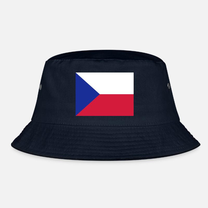 drapeau_republique_tcheque - Bucket Hat - navy