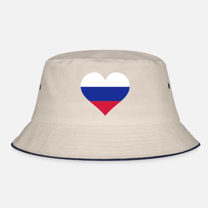 russland herz Bucket Hat