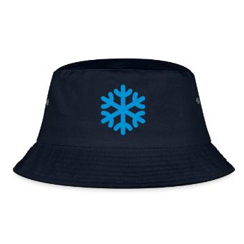 Schneeflocke / Snowflake - Bucket Hat - Navy - Vorne