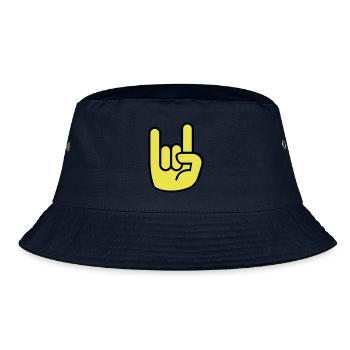 Heavy Metal Hand - Bucket Hat - Navy - Vorne