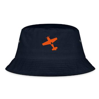 plane aerobatic aircraft aerienne7 flugzeu - Bucket Hat - navy - Front