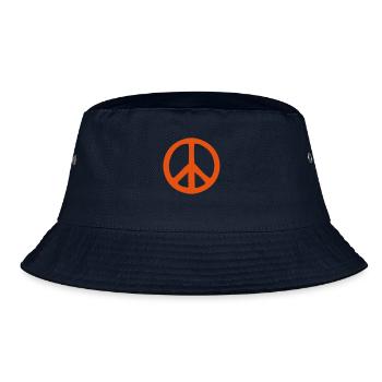 peace symbol orange - Bucket Hat - Navy - Vorne
