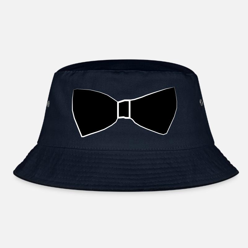 Faux schwarzer Fliege Bucket Hat