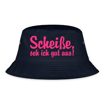 Scheisse seh ich gut aus - Bucket Hat - navy - Front