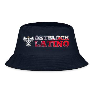Ostblock Latino Pole Polen weißer Adler Geschenk - Bucket Hat - Navy - Vorne