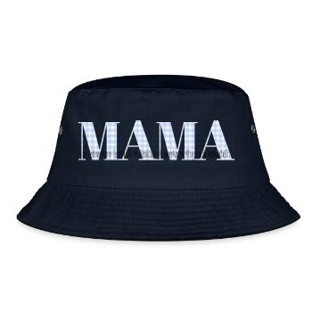 MAMA Design Karomuster - Bucket Hat - Navy - Vorne