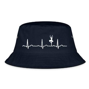 EKG HERZSCHLAG BALLETT weiß - Bucket Hat - Navy - Vorne