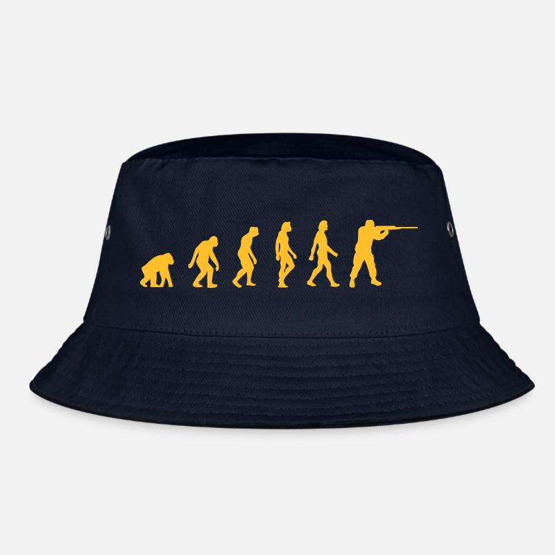 Die Evolution der Jäger - Bucket Hat - Navy