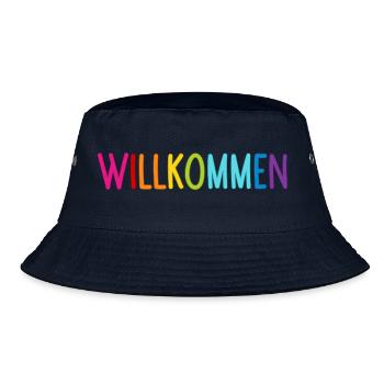 Willkommen - Bucket Hat - Navy - Vorne