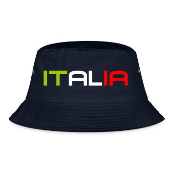 Italia - Italy - Italien - Slogan - Bucket Hat - Navy - Vorne