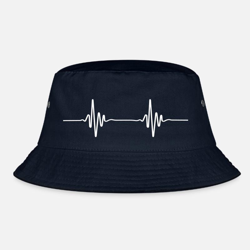 ECG Chart Beat Bucket Hat