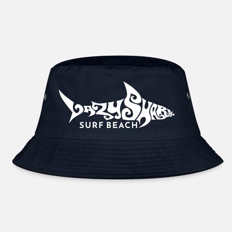 Hai Lazy Shark surf beach sixties beach maritime Bucket Hat