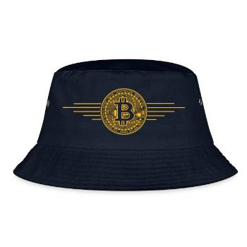 BTC Bitcoin Logo - Bucket Hat - Navy - Vorne