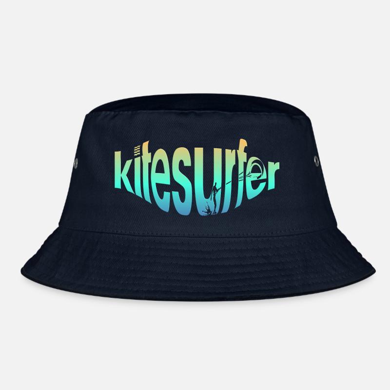Kitesurfer in Schrift Bucket Hat